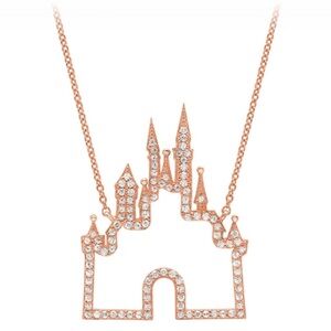 Disney CRISLU Necklace - Fantasyland Castle - Rose Gold